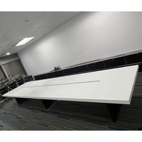 Table de conférence longue moderne en pierre de grande taille 2025, mobilier de bureau pour 16 personnes