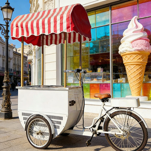 Chariot à glaces remorquable pour camion avec congélateur, kiosque de vente ambulante de restauration rapide - Métal résistant à la rouille, 2 étagères, montage facile - Product Image 4