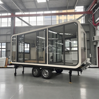 Cabine de luxe en acier pliable de 20 pieds, maison modulaire préfabriquée pour glamping, stations balnéaires, lodges de montagne, camping, parcs, hébergement à l'hôtel