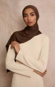 Hiyab Jersey Liso para Mujeres Musulmanas FRC, Hiyab <span class=keywords><strong>Luna</strong></span> de Jersey de Bambú de Primera Calidad, Colores Sólidos, Hiyab de Nailon y Algodón Líquido - Product Image 2