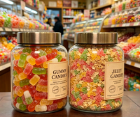 ECOBOX Contenants de rangement hermétiques pour bonbons, épices, céréales, graines, aliments secs, bonbons gélifiés et friandises en vrac pour magasin