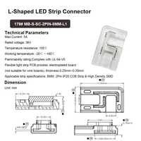 Conector LED en Forma de L de 8mm y 10mm, sin Soldadura, 90 Grados, Venta al Por Mayor ° Conector para Tira de LED SMD COB