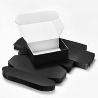 Boîtes à chaussures en carton ondulé noir de grande taille, design fantaisie personnalisé, luxe, meilleur prix, emballage d'expédition