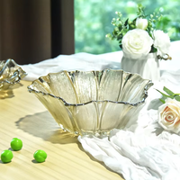 Groothandel duurzame ecovriendelijke gepolijste onregelmatige glazen fruitplateau set voor bruiloften, restaurants & thuisgebruik, luxe stijl