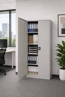 Archivador de Acero Resistente de Doble Puerta con Cerradura y 5 Estantes para Almacenamiento de Archivos Fiscales y Libros de Contabilidad para Firmas Contabiles