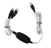 Konverter Antarmuka Kabel USB ke Midi untuk Keyboard Piano Musik, PC, Laptop