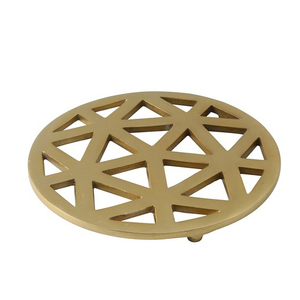 Cut Out <b>Metal</b> Gold <b>Trivet</b> - Product Image 1