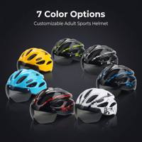 Casque de VTT professionnel avec masque intégré, casque de cyclisme de sécurité pour hommes et femmes, couleur unie, adulte