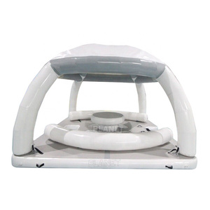 Stand de Yacht gonflable flottant pour parc aquatique, équipement de jeu d'eau, plateforme d'island avec tente - Product Image 4