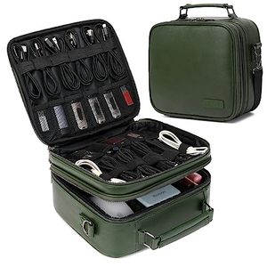 Échantillon gratuit Sac de rangement pour câbles électroniques avec séparateur réglable Grand sac de rangement pour câbles Étui de transport - Product Image 6