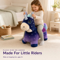 Cheval sauteur gonflable en peluche pour enfants, jouet licorne pour jouer à sauter, jouets en peluche