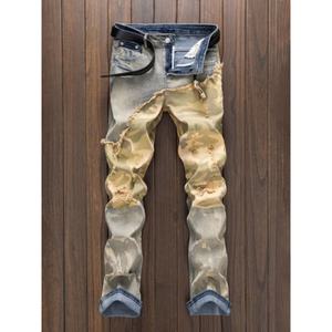 Nouveau jean vintage pour homme - Design rétro délavé et déchiré, adapté aux tendances de la rue et aux styles décontractés - Product Image 1