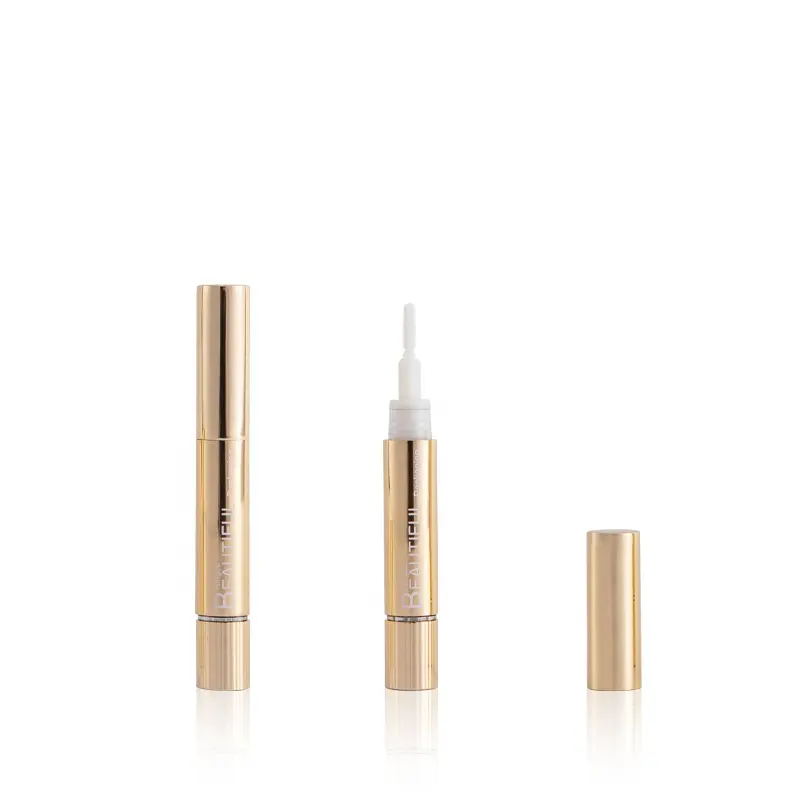 Niedliche Reise größe 1,5 ml glänzender Metall Gold Twist Pen für Schmuck reinigung/Nagel hautöl/Concealer/Lip gloss/Augen essenz