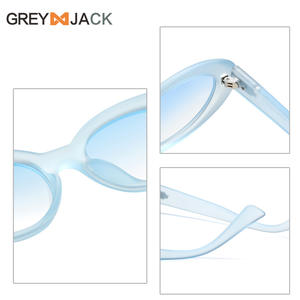 Lunettes de soleil œil de chat grises pour femmes, monture TR90, verres polarisés TAC UV400, style rond petit format - Product Image 3