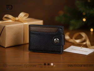 Men's Single Button Wallet Leather No Loose Leaf Fashionable <b>Gift</b> <b>Set</b> - Product Image 2