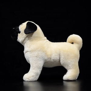 Jouet en peluche bouledogue français/Shar-Pei/Carlin de 33cm | Animal en peluche multi-races hyper réaliste avec peluche de qualité supérieure, pour propriétaires de chiens - Product Image 4