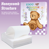 Feuilles anti-décoloration Teddy Island pour la lessive, en tissu non-tissé écologique, protège-couleurs, vente en gros