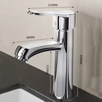 Robinet de salle de bain moderne en acier inoxydable, accessoires sanitaires, robinet de lavabo à poignée unique, robinet mélangeur de Dubaï