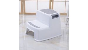 Colorful Portable Children Baby <strong>Bathroom</strong> Non-slip Plastic 2 Step <strong>Stool</strong> Two Step Ladder <strong>Stool</strong> Bench Foot <strong>Stool</strong> - Product Image 6