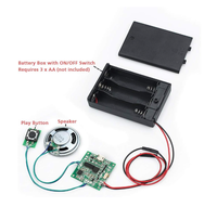 Módulo de Sonido con Control de Botones, Reproductor de Música y Voz, Chip de Voz Programable, Musical, 8MB, MP3, WAV, Descargable por USB, con Caja de Baterías AA