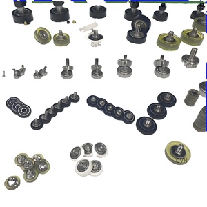 <span class=keywords><strong>Poulie</strong></span> en polyuréthane avec tige d'axe, roulement à billes à filetage externe silencieux recouvert de caoutchouc, petit rouleau en PU, avec vis M4, M5, M6 - Product Image 4