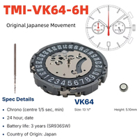 Descuentos por Volumen en Movimientos de Cronógrafo Meca-Quartz Originales VK63, VK61, VK64, VK67, VK68, VK73, Serie TMI VK de Japón, Piezas Exteriores Personalizadas