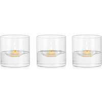 Vases à bourgeons en verre transparent mignons pour centres de table, mariage, décoration de Noël, décoration de la maison, ensemble de 3 vases en verre hurricane