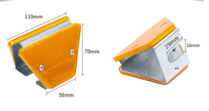 Alta reflexiva auto-luminosa liga de alumínio Microprism lente sinais de segurança rodoviária barreira IP68 estrada Guardrail estrada Delineator - Product Image 2