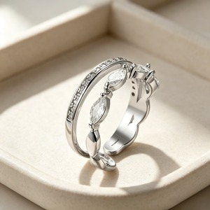 Set di Anelli Quadrati Cavi per Donne, Stile Geometrico, Accessori per Dita da Indossare Quotidianamente - Product Image 4
