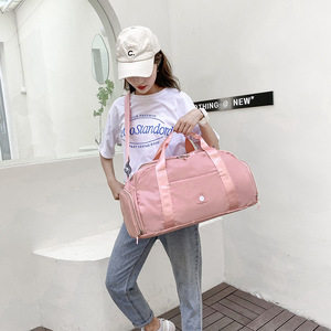 Bolsa de viaje de gran capacidad, tela Oxford rosa, bolsa de gimnasio con separación de ropa seca y húmeda para viajes de ocio - Product Image 1