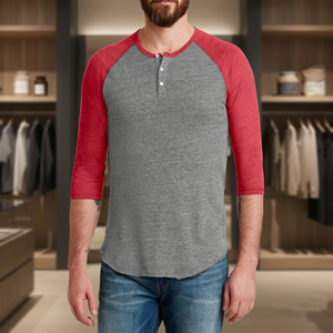 เสื้อยืดแขนยาวทรงเฮนลีย์ผ้าฝ้ายแท้ 100% น้ำหนัก 160 กรัม สีพื้น สำหรับผู้ชาย  แบบเรียบ  บริการ OEM ป้องกันการหดตัว ป้องกันการเป็นขุย - Product Image 2