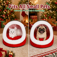 Lit pour chat et chien semi-fermé moderne et classique, personnalisable, chaud, amovible, lavable, toutes saisons, motif animal, taille XL, idéal pour le dropshipping