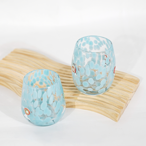 High-value Creativity Luxury Different Colors Leopard Texture Glass Candle Jar Hand Blown Candle Jar with Packaging Gift <b>Set</b> - Product Image 2