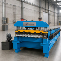 Machine de formage à froid automatique pour tuiles de toiture en acier galvanisé, ligne de production de découpe hydraulique PLC haute vitesse