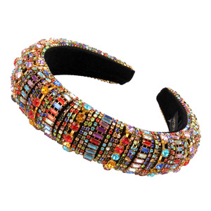 Diadema de diamantes de imitación Hua Liyu para mujer, accesorio para el cabello con cadena de metal y esponja, diseño exagerado y llamativo, tocado de moda - Product Image 5