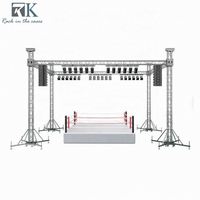 Structure d'éclairage de scène en aluminium pour la boxe, structure de support d'éclairage avec goujon