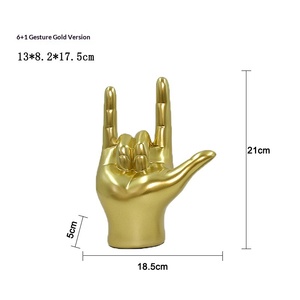 Artesanías de Resina, Decoraciones 3D en Forma de Mano Dorada con la Frase 'Te Amo' para Fiestas de Cumpleaños, Viajes, Recuerdos, Oficina y Regalos - Product Image 6