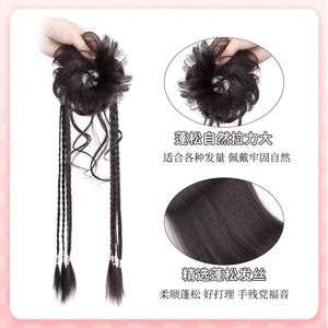 Nueva coleta de cabello trenzado doble estilo chino con trenza tipo bóxer, accesorio de cabello sintético resistente al calor para mujer - Product Image 5