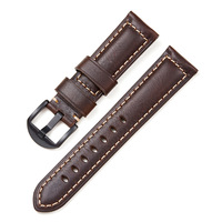 Bracelet de montre vintage en cuir véritable 22mm 24mm 26mm, bracelet de montre en cuir de vache italien à changement de couleur pour Panerai