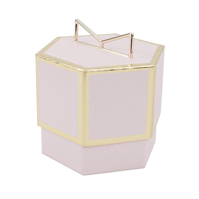 Custom Logo Modern Luxury Small Pink Cute Hexagon Shaped Art Paper Tube Gift Packaging Box Embossing Handmade BMX Brand for