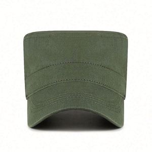 Simple <b>Flat</b> Baseball <b>Cap</b> for <b>Men</b> Women Youth Custom Sports <b>Cap</b> Solid Colors for Spring Autumn Outdoors Made Common Cotton Fabric - Product Image 2