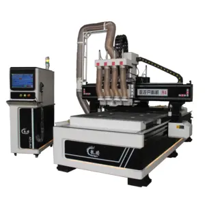 Four heads spindles wood cutting cnc router 1325 2040 cnc wood router with 6KW spindles