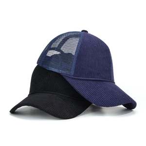 OEM Customizable 6-Panel Structured Trucker <b>Cap</b> Vintage Street Style 100% Polyester <b>Corduroy</b> Gorras Curved Brim - Product Image 2