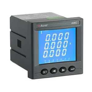 Voltímetro CC programable AMC72L-DV, pantalla LCD, alarma, medidor de Panel de energía rs485