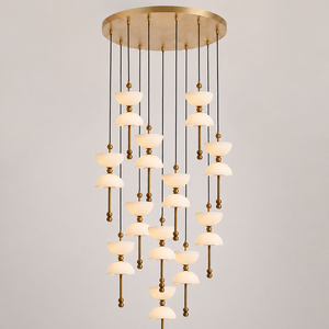 Lustre suspendu élégant en métal et céramique sur mesure pour hall d'hôtel, villa, escalier - Prix usine de gros - Product Image 3