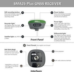 Sistema GPS RTK SMA26 <span class=keywords><strong>Plus</strong></span> con Medición de Inclinación IMU, Base y Rover de Largo Alcance (<span class=keywords><strong>5</strong></span>-10 km) para Mapeo Topográfico y Topografía - Product Image 2