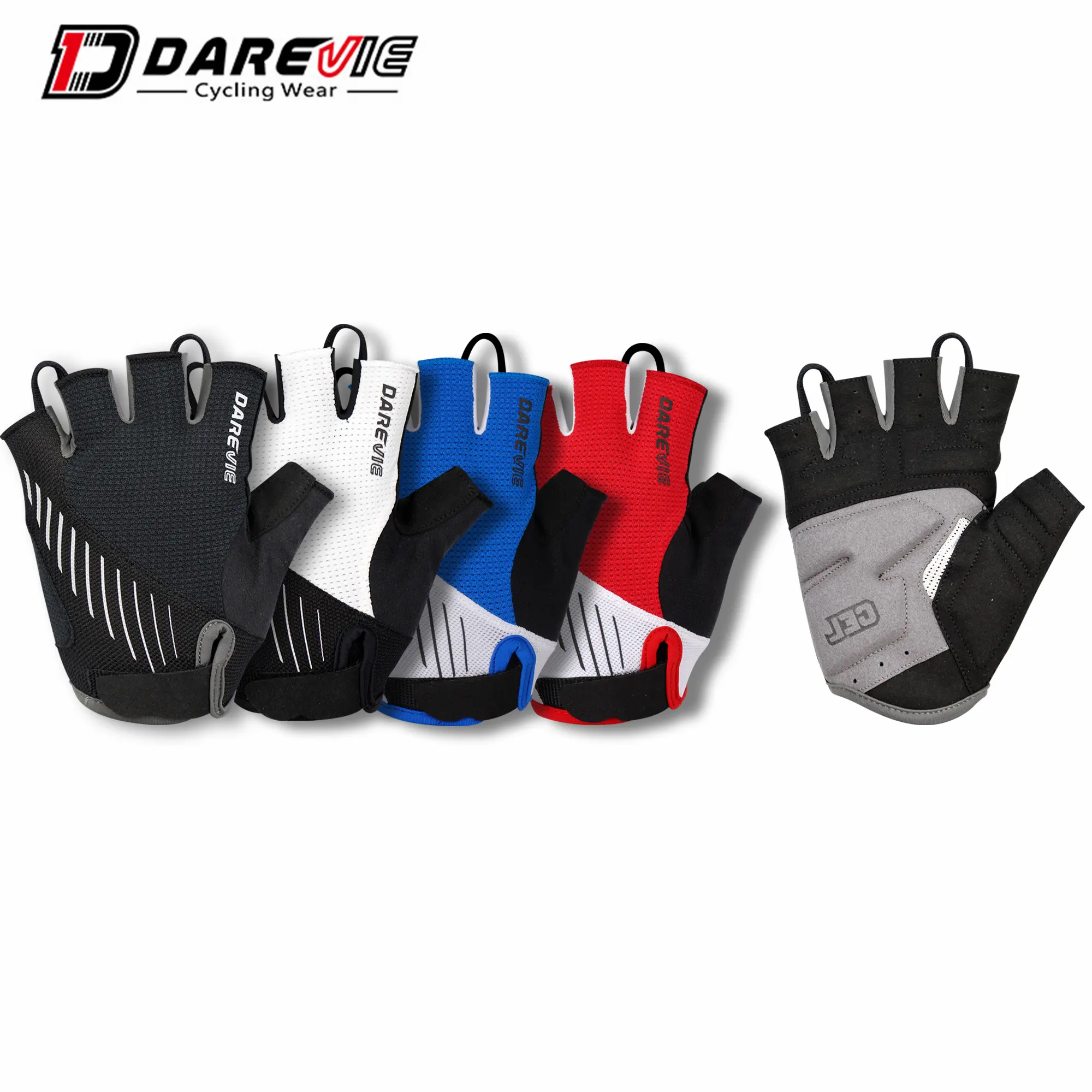 Custom Fietsen Racing Driver Handschoenen Half Vinger Anti Slip Gel Pad Ademend Weg Mountainbike Handschoenen