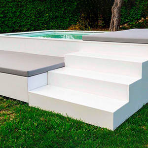 สระว่ายน้ำไฟเบอร์กลาสเหนือพื้นดินขนาดเล็กสุดหรูสำหรับรีสอร์ทและวิลล่าใช้สำหรับสระว่ายน้ำเคลื่อนที่สำหรับสันทนาการกลางแจ้ง - Product Image 2