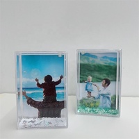 Haute qualité 2*3 pouces Mini Instax paillettes eau cadre Photo grande eau neige liste de paillettes en plastique Durable