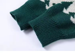 Custom Embroidery Winter Front Christmas Knit Football Cartoon Crew Neck Oversized Cotton Jacquard Pullover <b>Sweater</b> - Product Image 5